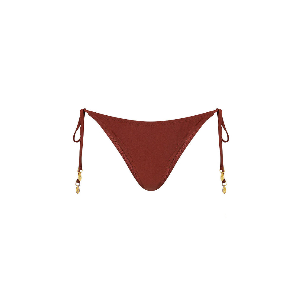 Full Coverage Tie Bikini Bottom - Cinnamon Sugar