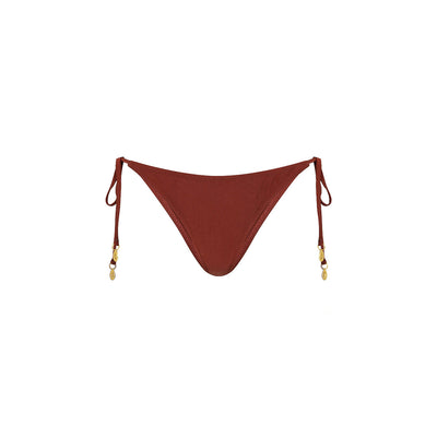 Full Coverage Tie Bikini Bottom - Cinnamon Sugar