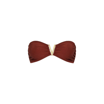 Mega V Strapless Bandeau Bikini Top - Cinnamon Sugar