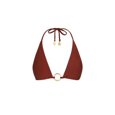 Ring Halter Bikini Top - Cinnamon Sugar