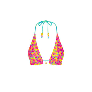 Frill Halter Bralette Bikini Top - Sun Pop