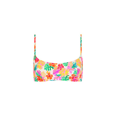 Invisible Underwire Crop Bikini Top - Island Escape