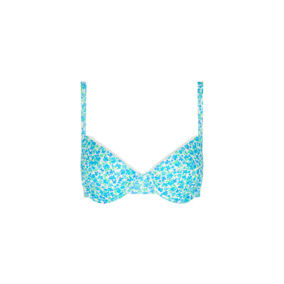 Decorative Ditzy Underwire Bikini Top - Ocean Aura
