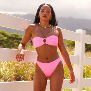 High Leg Full Vintage Bikini Bottom - Fairy Floss