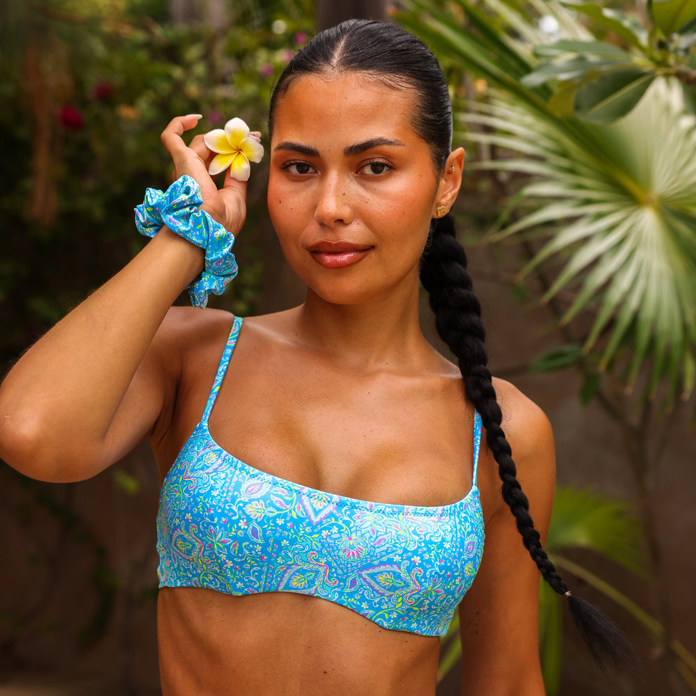 Invisible Underwire Crop Bikini Top - Stargaze