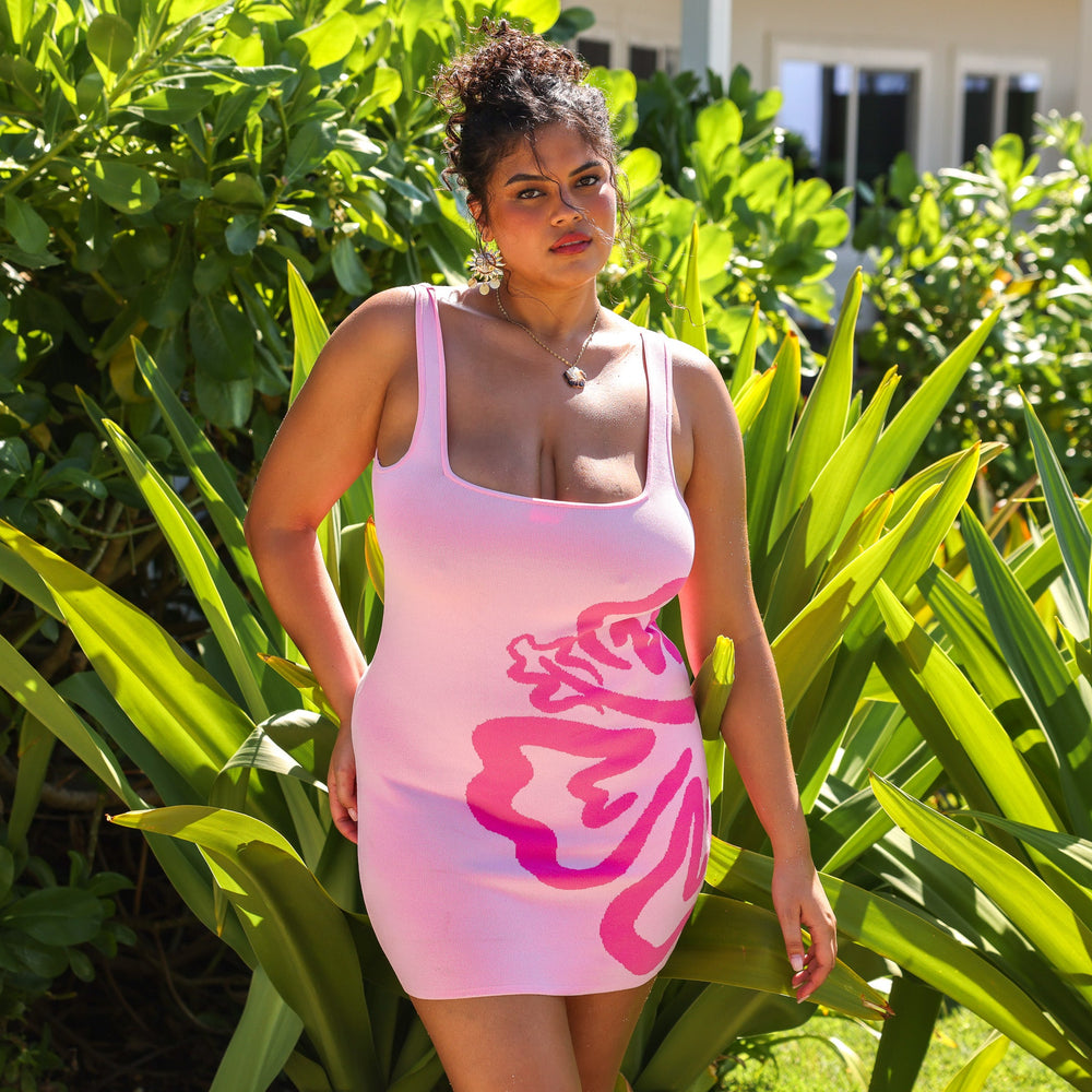 Knit Mini Dress - Island Bloom