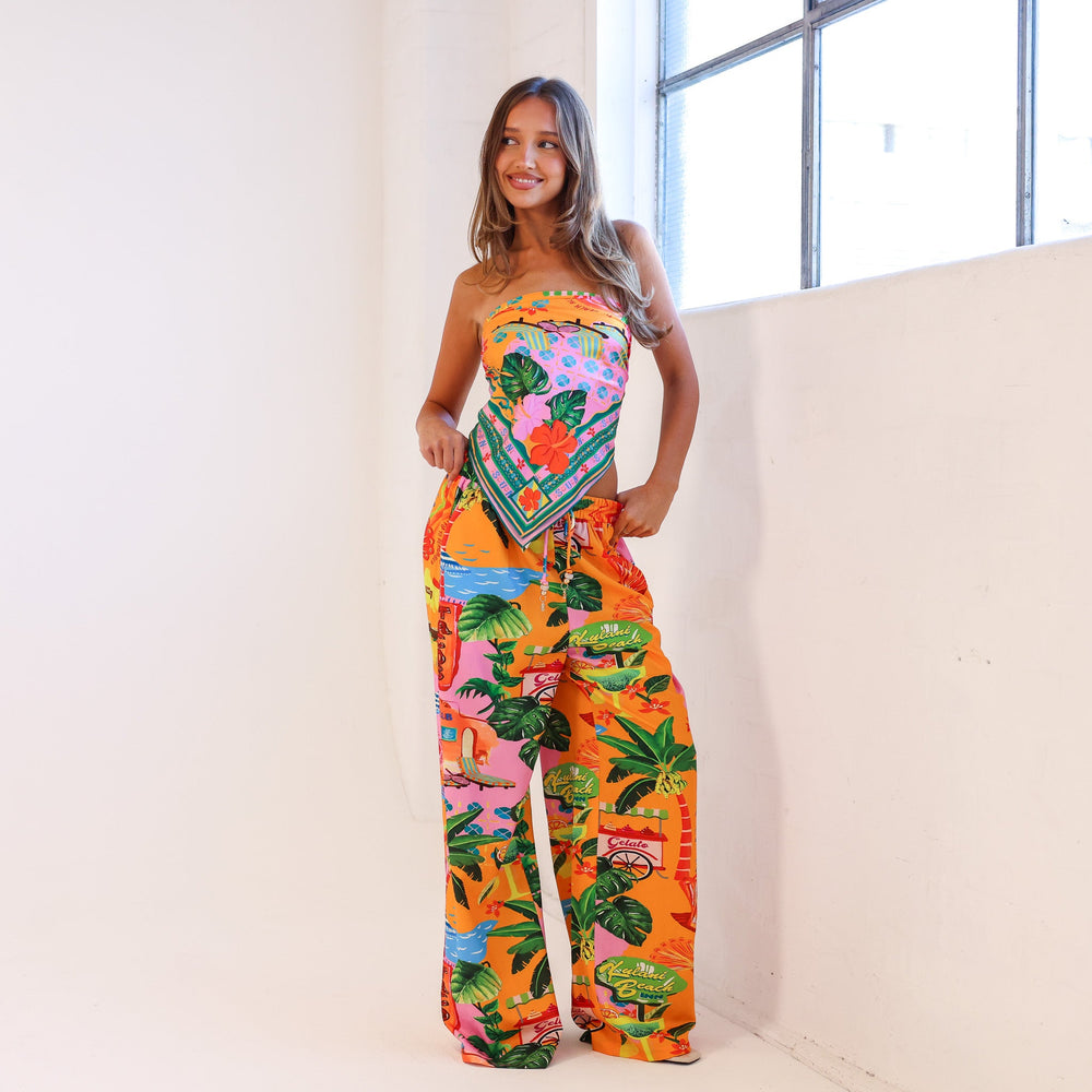 Summer Bandana Scarf Top - Sunlit Spritz