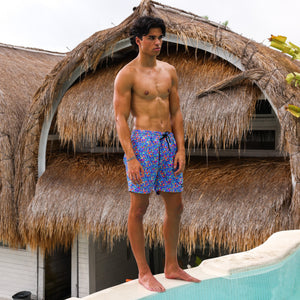 Men's Swim Trunks - Electric Bloom