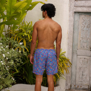 Men's Swim Trunks - Electric Bloom