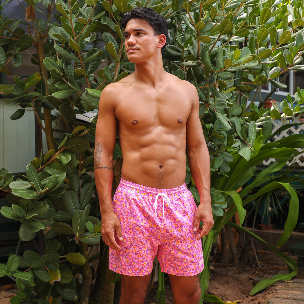 Men's Swim Trunks - Gelato Bloom