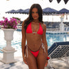 Micro Thong Tie Side Bikini Bottom - Cherry Cola