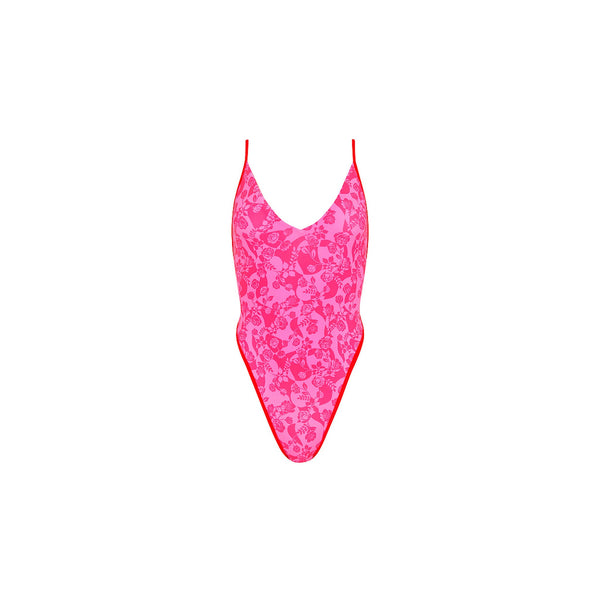 Plunge Cross Back One Piece - Hearts Collide