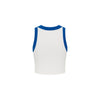 Embroidered Crop Tank Top - Blue Skies