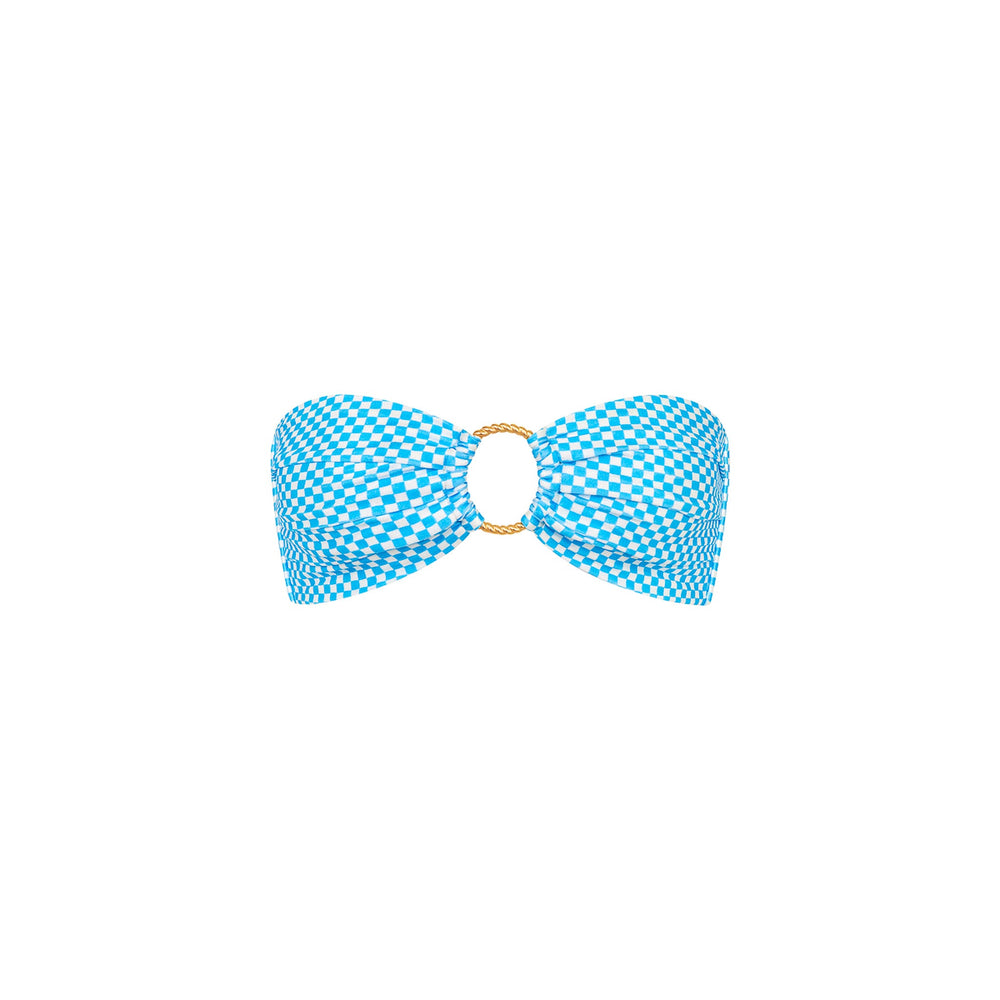 Strapless Bandeau Bikini Top - Checkmate