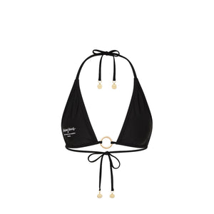 Ring Halter Bikini Top - Twilight Black