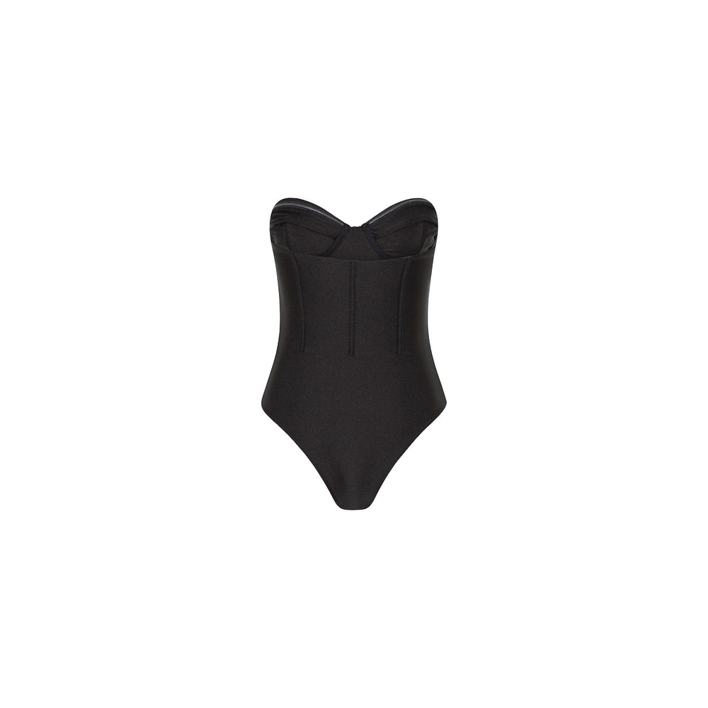 Contour Strapless Cheeky One Piece - Twilight Black
