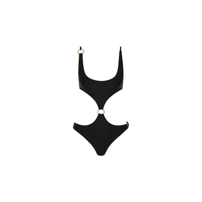 Retro Ring Cheeky One Piece - Twilight Black