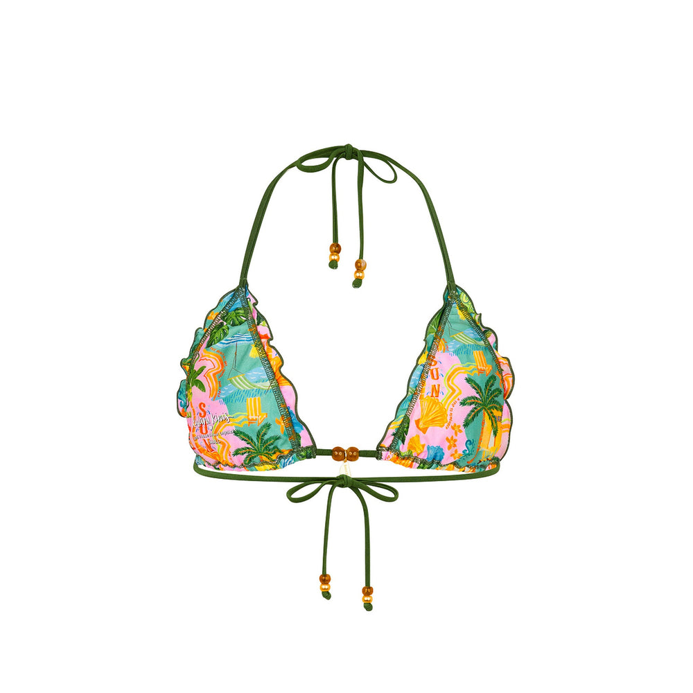 Lettuce Edge Bralette Bikini Top - Sunlit Spritz