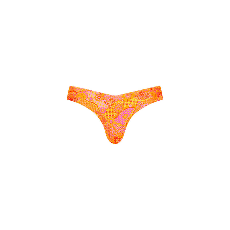 Cheeky V Bikini Bottom - Citrus Sunrise