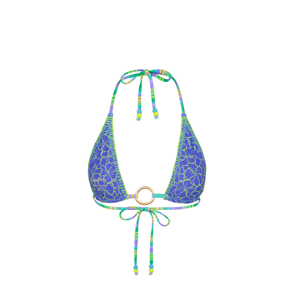 Lace Stitch Ring Halter Bikini Top - Sugar Wave