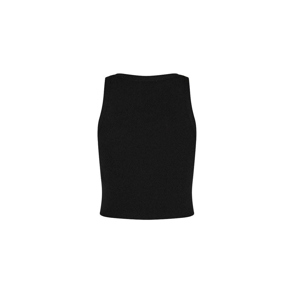 Embossed Knit Tank - Twilight Black