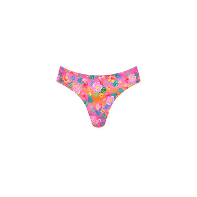 Lettuce Frill Thong Bikini Bottom - Summer Glow