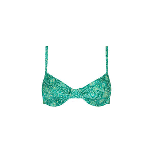 Ditzy Underwire Bra Bikini Top - Emerald Aura