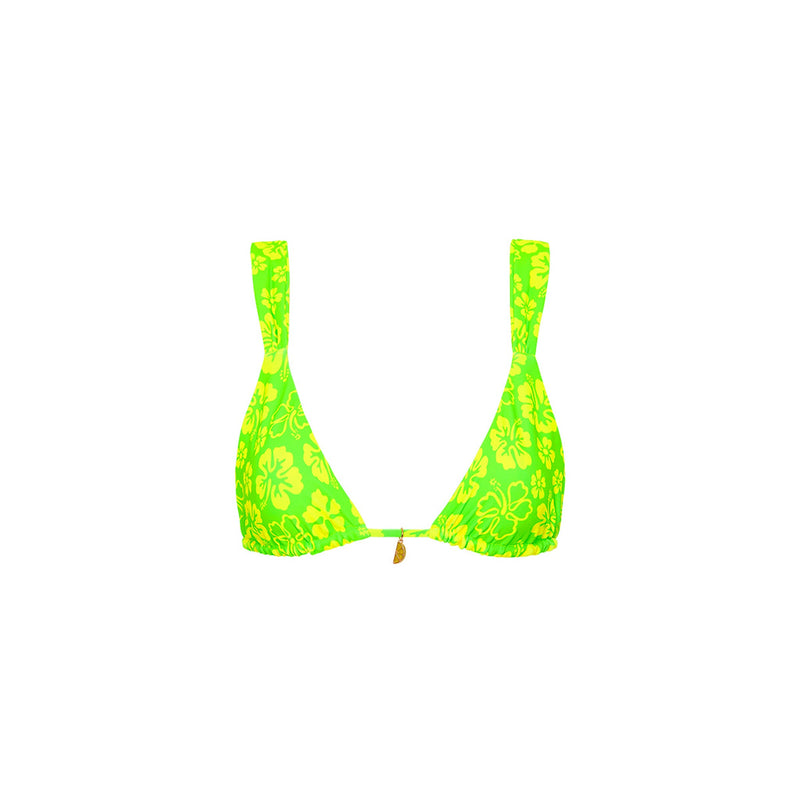 Slide Bralette Bikini Top - Aloha Lime