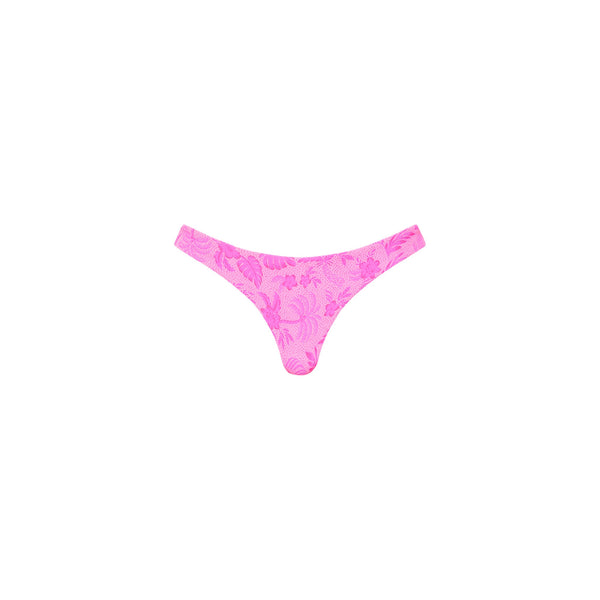 Minimal Full Coverage Bikini Bottom - Fuchsia Fever