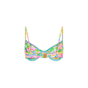 Double Ruffle Underwire Bikini Top - Summer Daydreams