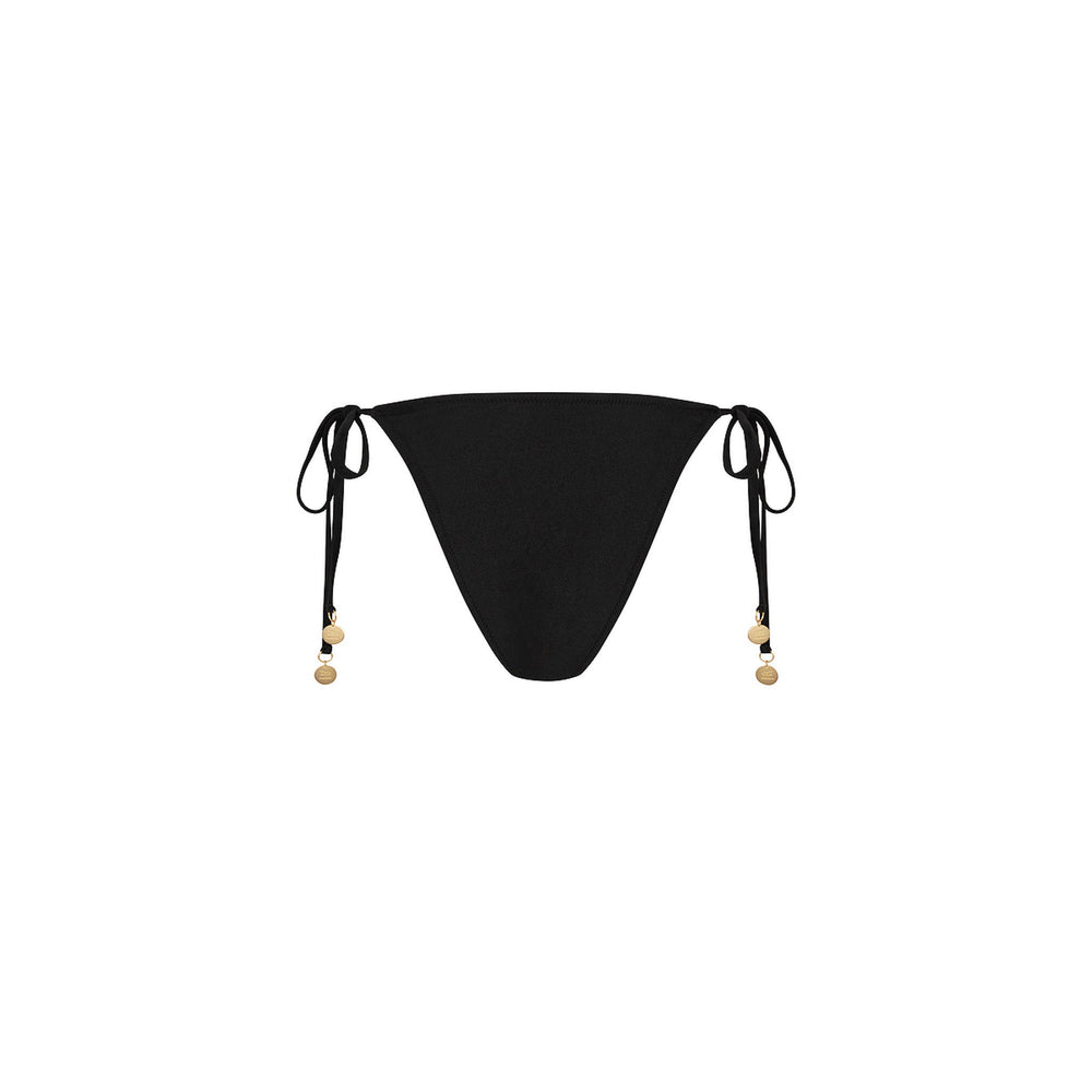 Ring Cheeky Tie Bikini Bottom - Twilight Black