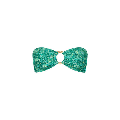 Strapless Bandeau Bikini Top - Emerald Aura