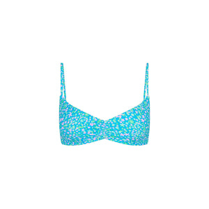 Gathered Mini Crop Bikini Top - Ocean Kisses