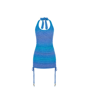 Oceana Knit Mini Dress - Blue Illusion