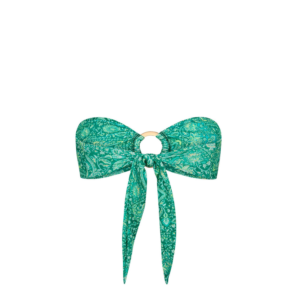 Strapless Bandeau Bikini Top - Emerald Aura