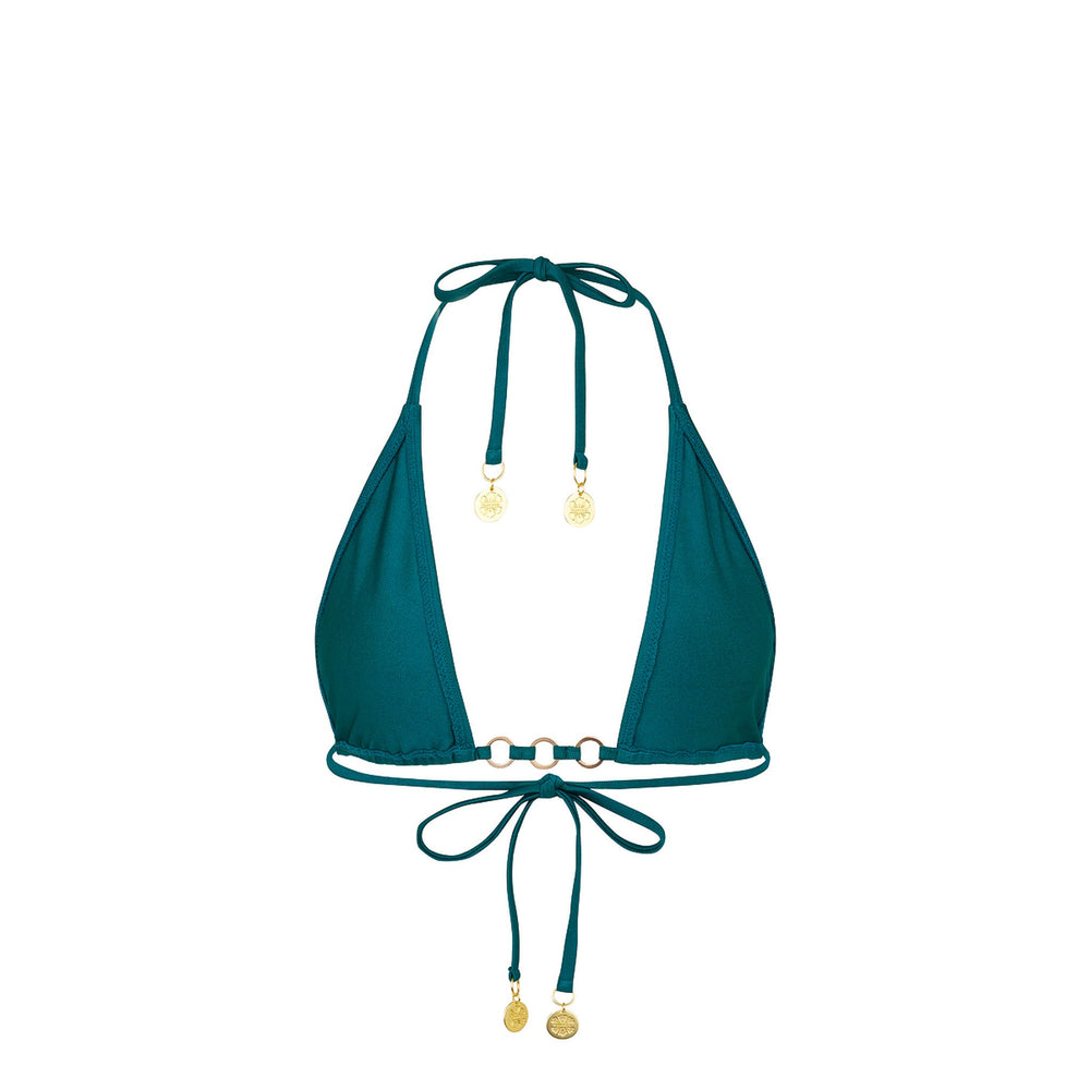 Trio Ring Triangle Bikini Top - Laguna Haze