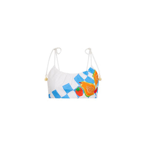 Gathered Tie Strap Crop - Suncatcher