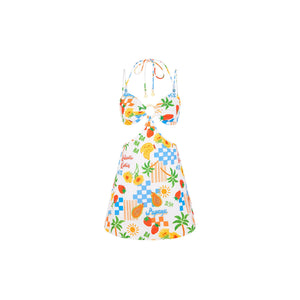 Beaded Cut Out Mini Dress - Suncatcher