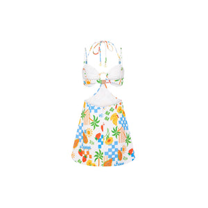 Beaded Cut Out Mini Dress - Suncatcher