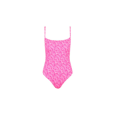 Shirred Low Back One Piece - Berry Burst