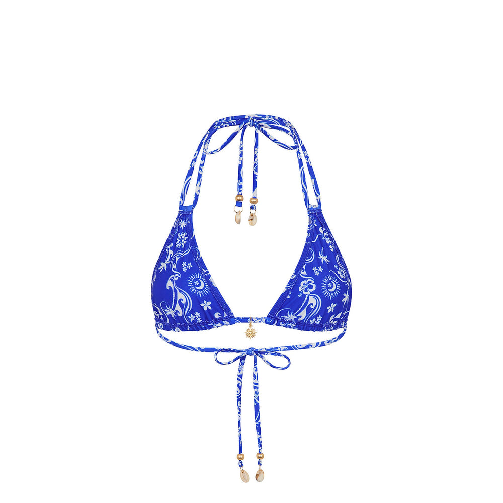 Simple Strap Halter Bikini Top - Surfside
