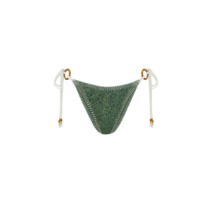 Lace Stitch Ring Tie Bikini Bottom - Wild Wonder