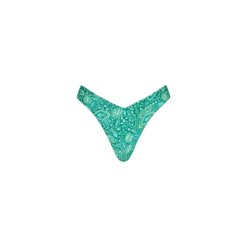 Y Cheeky Bikini Bottom - Emerald Aura