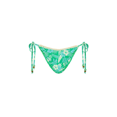 Crochet Dipped Cheeky Tie Bikini Bottom - Barefoot Breeze