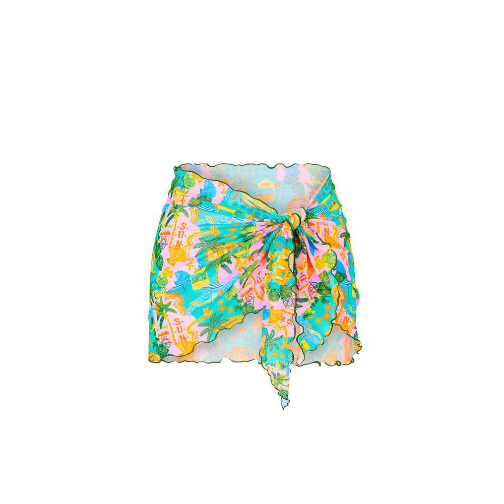 Mini Mesh Sarong - Sunlit Spritz