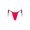 Micro Thong Tie Side Bikini Bottom - Cherry Cola