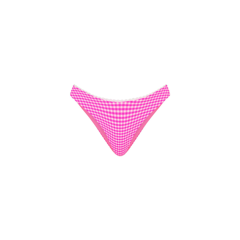 Decorative Full Coverage Bikini Bottom - Pink Diva