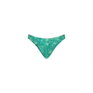 Minimal Full Coverage Bikini Bottom - Emerald Aura