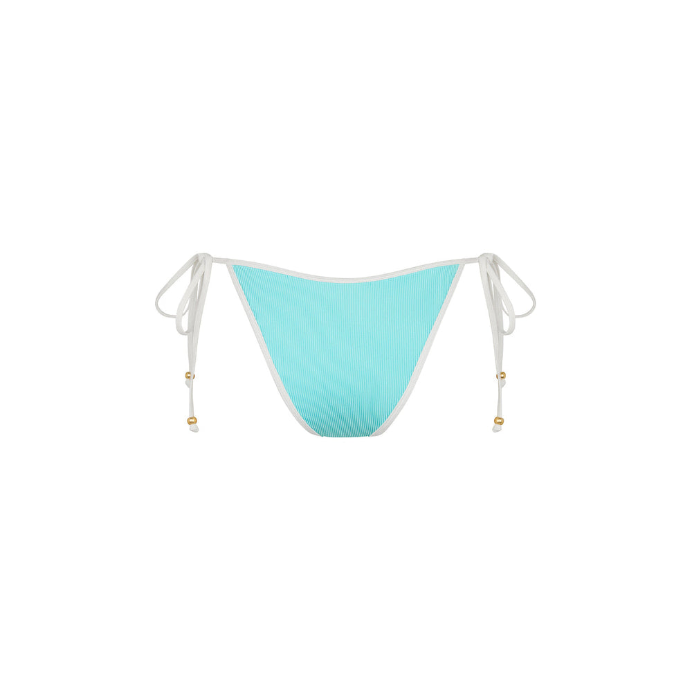 Bind Dipped Cheeky Tie Bikini Bottom - Calypso Blue