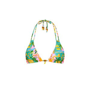 Halter Bralette Bikini Top - Sunlit Spritz